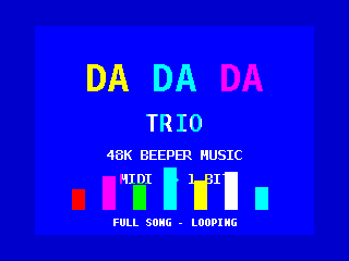 Screenshot van DA DA DA 48K MUSIC