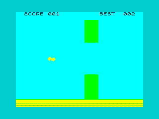 Screenshot van FLAPPY48K